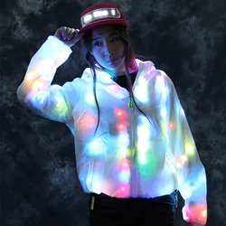 Disfraces luminosos Led para baile, trajes de luces para DJ, club nocturno, escenario, baile callejero, fantasma, paso, pantalones emisores de ropa