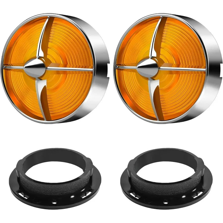 

3 1/4 "чехлы для линз указателей поворота мотоцикла, 2 шт., изготовленные на заказ янтарные линзы для передних и задних фонарей, ретро колпачки для задних фонарей, универсальные для Harley