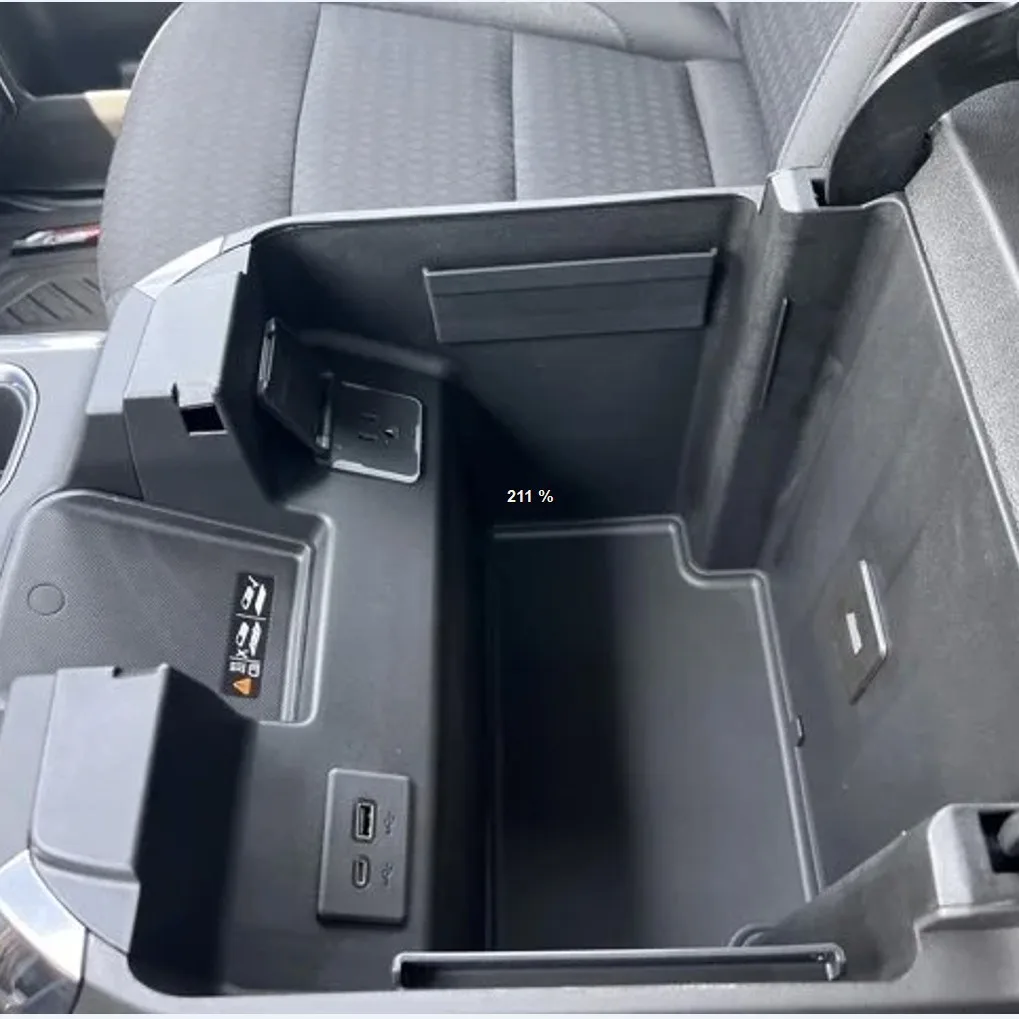 مناسبة لسيارة شيفروليه سيلفرادو وسييرا 1500 صندوق مسند الذراع صندوق تخزين كامل الحجم عبر الحدود