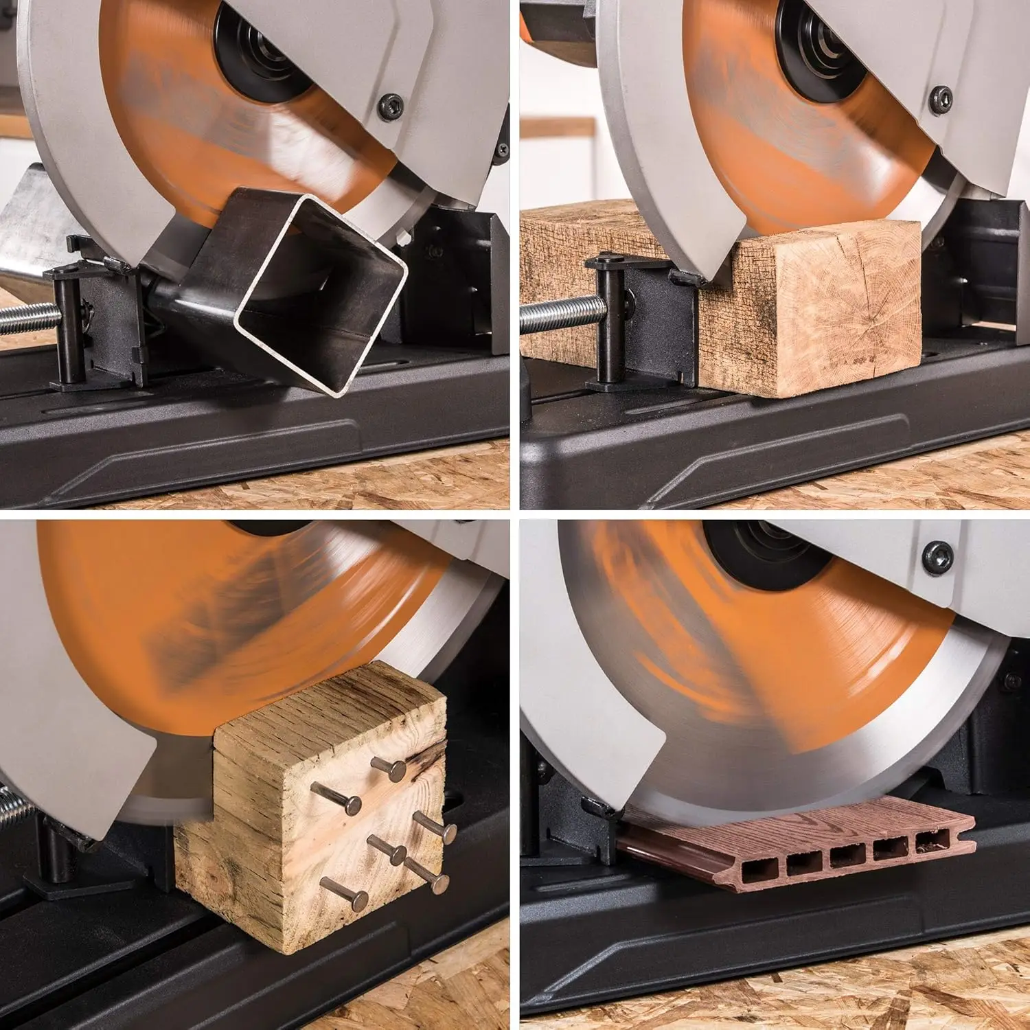 14-Inch Multi-Material Cutting Blade for Wood, Steel, Aluminum, and Plastic - No Coolant Needed