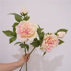2 Heads Artificial Flowers Moisturizing Peony Real Touch Fake Flowers Luxury Home Decor Party Wedding Flower Arrangement Peonies