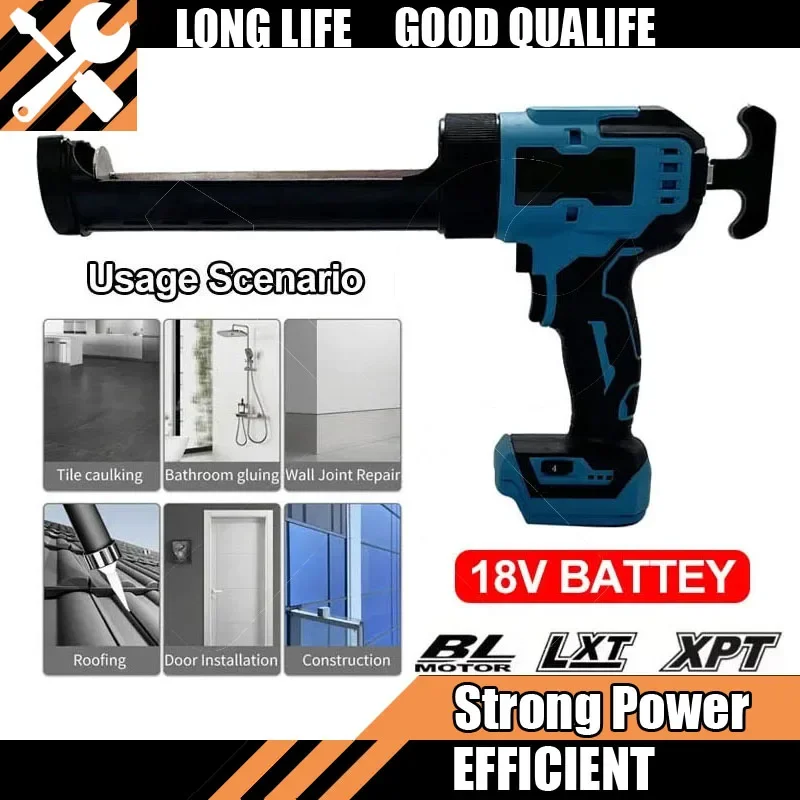 

Electric Glass Glue Gun Cement Glass Adhesive Glue Seal Sealant Tool Wireless Glass Doors Windows Sewing Hot Fit Makita Gun