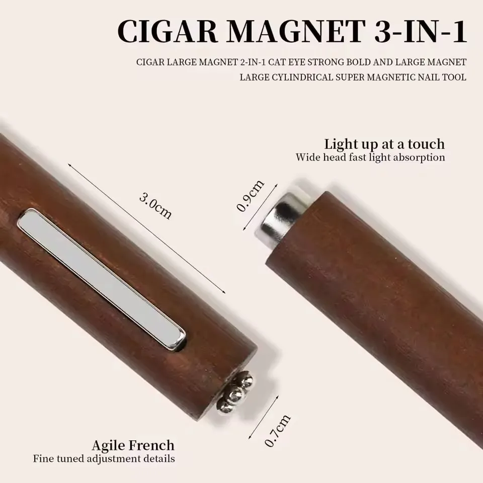 Multifunctionele magnetische Cat's Eye Gel Magnetische 3-in-1 Nail Art Tools