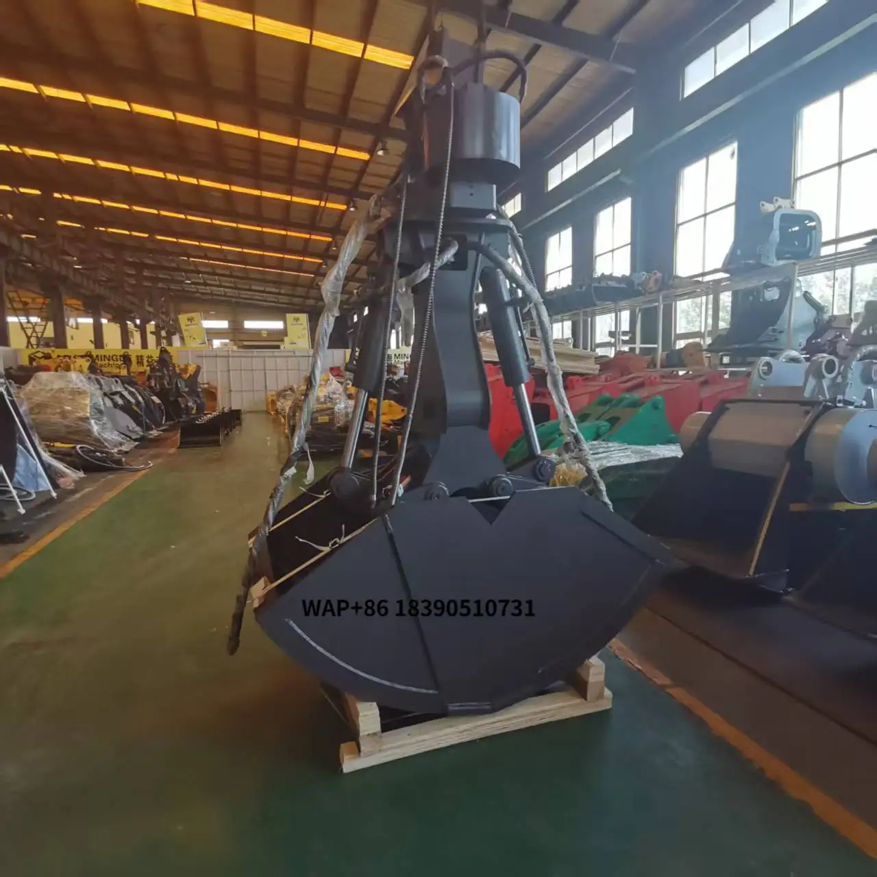 

Clamshell Bucket Hydraulic Grapples Double-Open Rotary Shell Bucket Excavator Grab Q355B Material 1300mm Jaw Opening