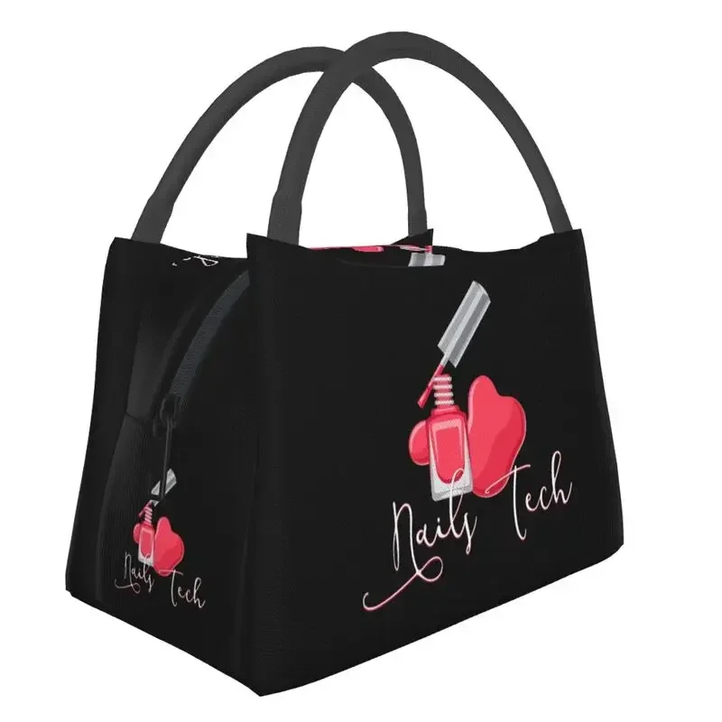 Mode Nagellak Geïsoleerde Lunch Tassen Voor Vrouwen Vingernagel Manicure Tech Koeler Thermisch Bento Box Office Picknick Reizen
