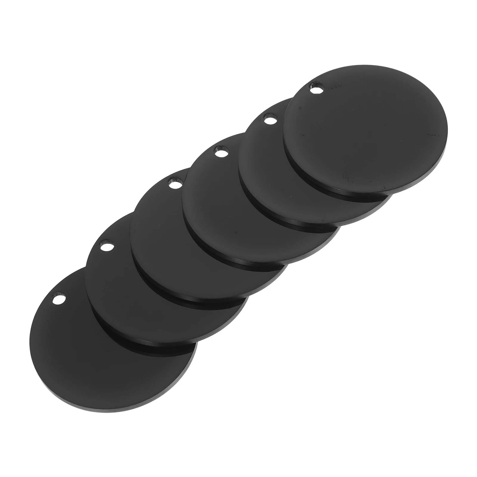 

6pcs Stainless Steel Pet Id Tag Round Blank Dog Tags Diy Engravable Metal Keychain For Dog Identification Collar Accessory