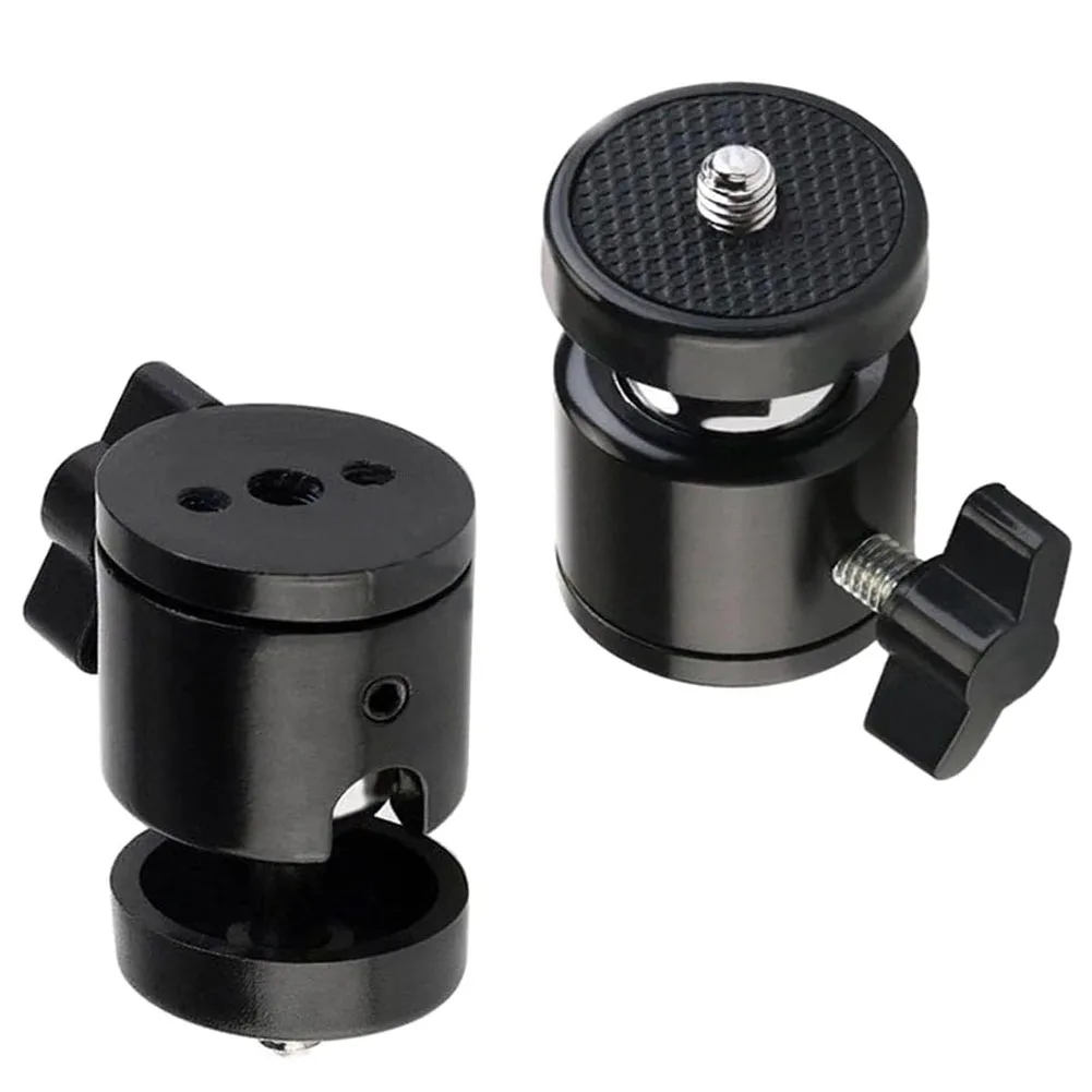 2-Pc 360° Swivel Mini Ball Head with Universal 1/4\