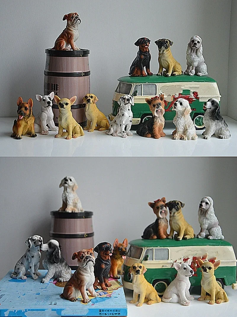 Figuras de Perros Dálmata y Pug en Miniatura – Decoración Jardín - imagen 5