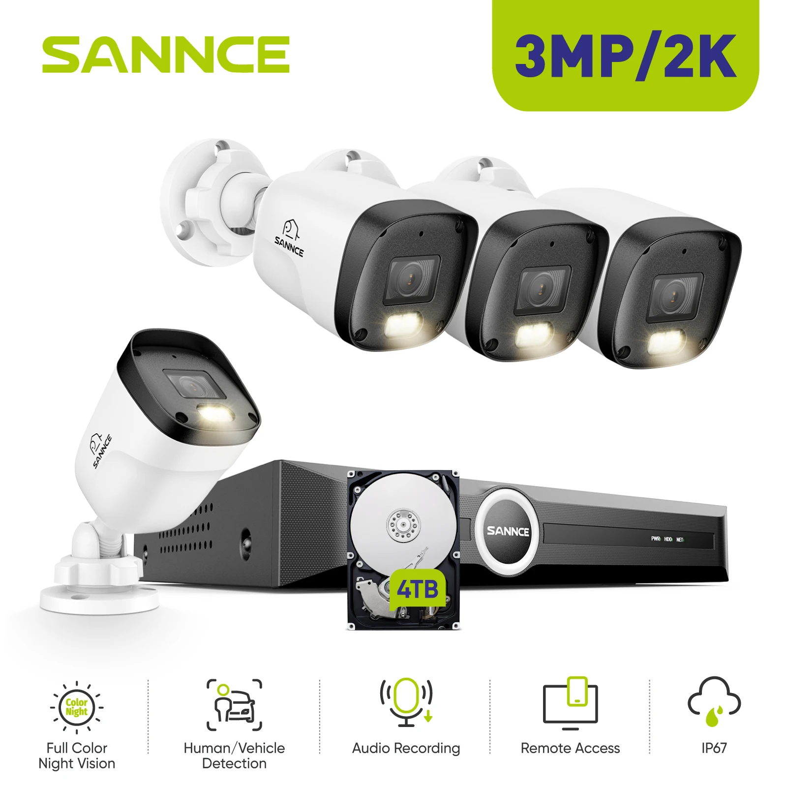 Sannce 8CH Poe Vide…