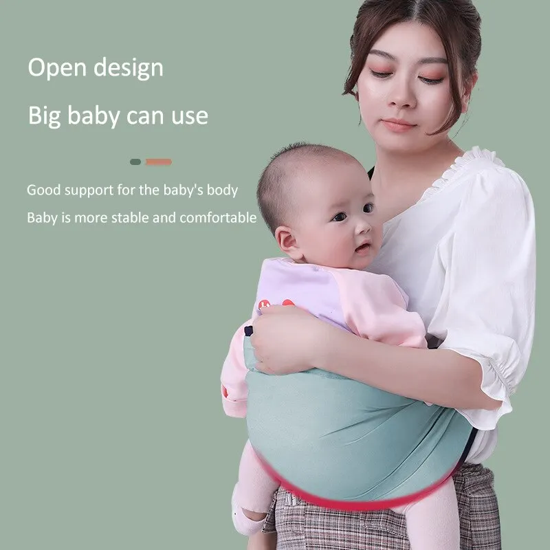 Green 1 Pcs Baby Sling Ergonomic Safe And Secure M Position Comfortable Babywearing Carrier