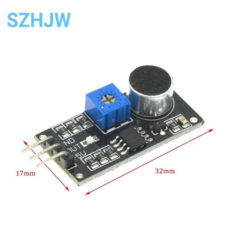 Sound Sensor Module 3 Pin Voice Sound Detection Sensor Amplifier LM393 Electret Microphone DIY Kit