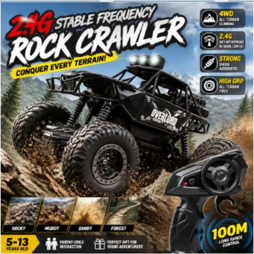 Rechargeable RC1:18 Drift Racing High Power Off-Road Climbing Vehicle Wireless Control Durable Boy Holiday Party Toy