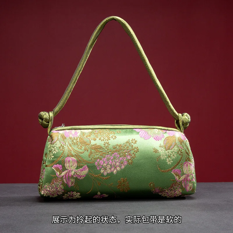 

Роскошная женская сумка с шелковой вышивкой, модная сумка 2025, высококачественная вечерняя сумка, одинаковый женский клатч для невесты, сумка на плечо