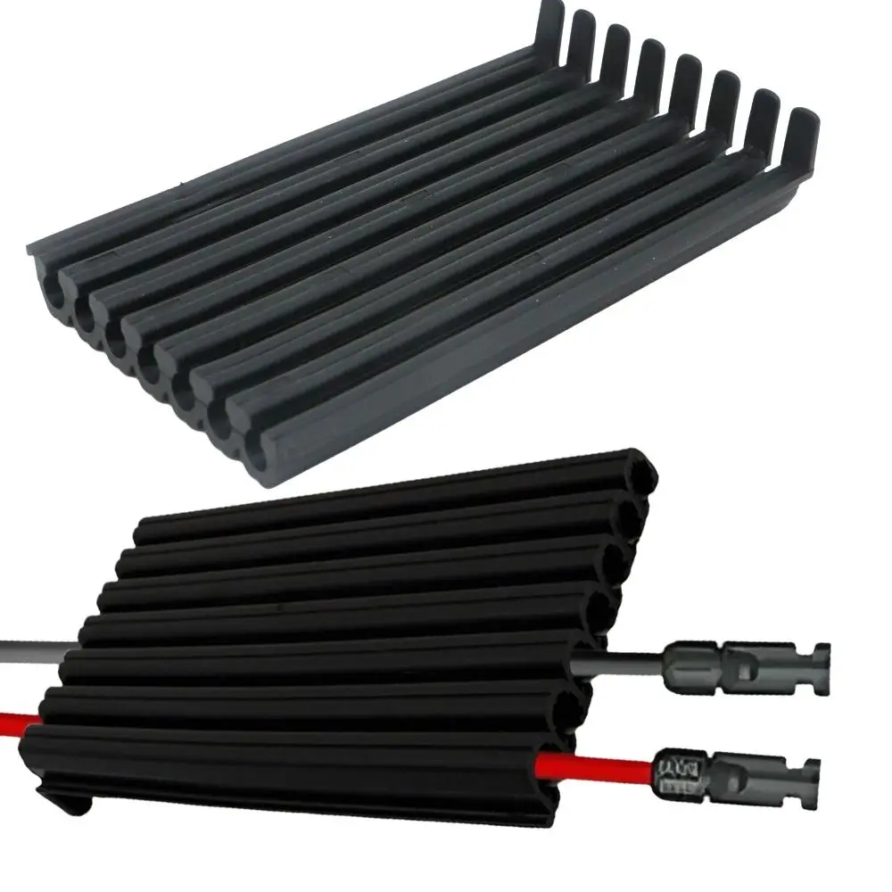 TPR Solar Roof Cable Entry Kit Waterproof Multi-Channel Solar Cable Entry Seal Cable Organizer Grooved Structure