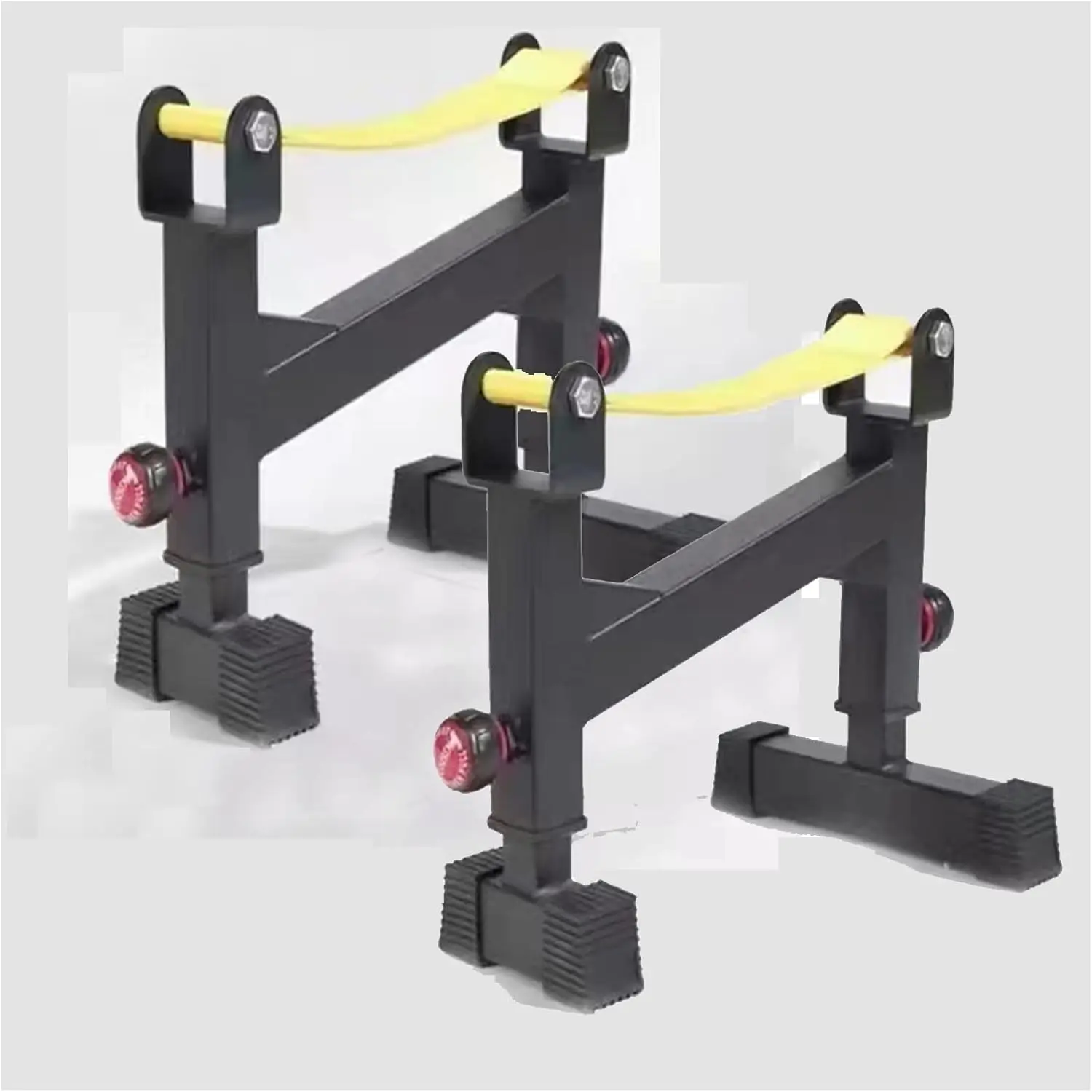 Gym Training, Metal Material, Silver Color, Quiet Deadlift Barbell Elevation Stand for Stable Use