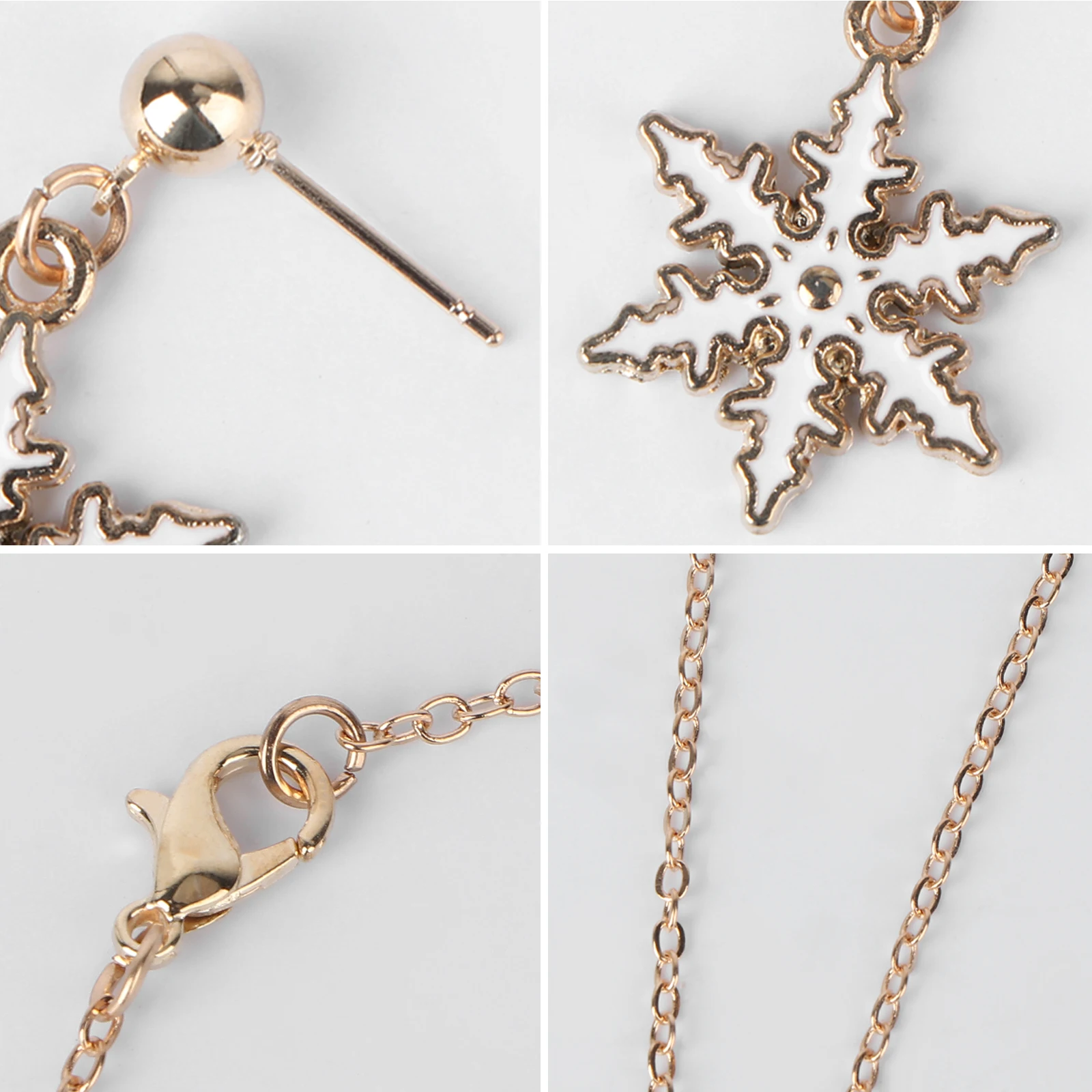 

1 set 1 Set Christmas Necklace Earrings Jewelry Gift For Women Dangle Earrings Party Accessories Xmas Jewelry Alloy Ornament