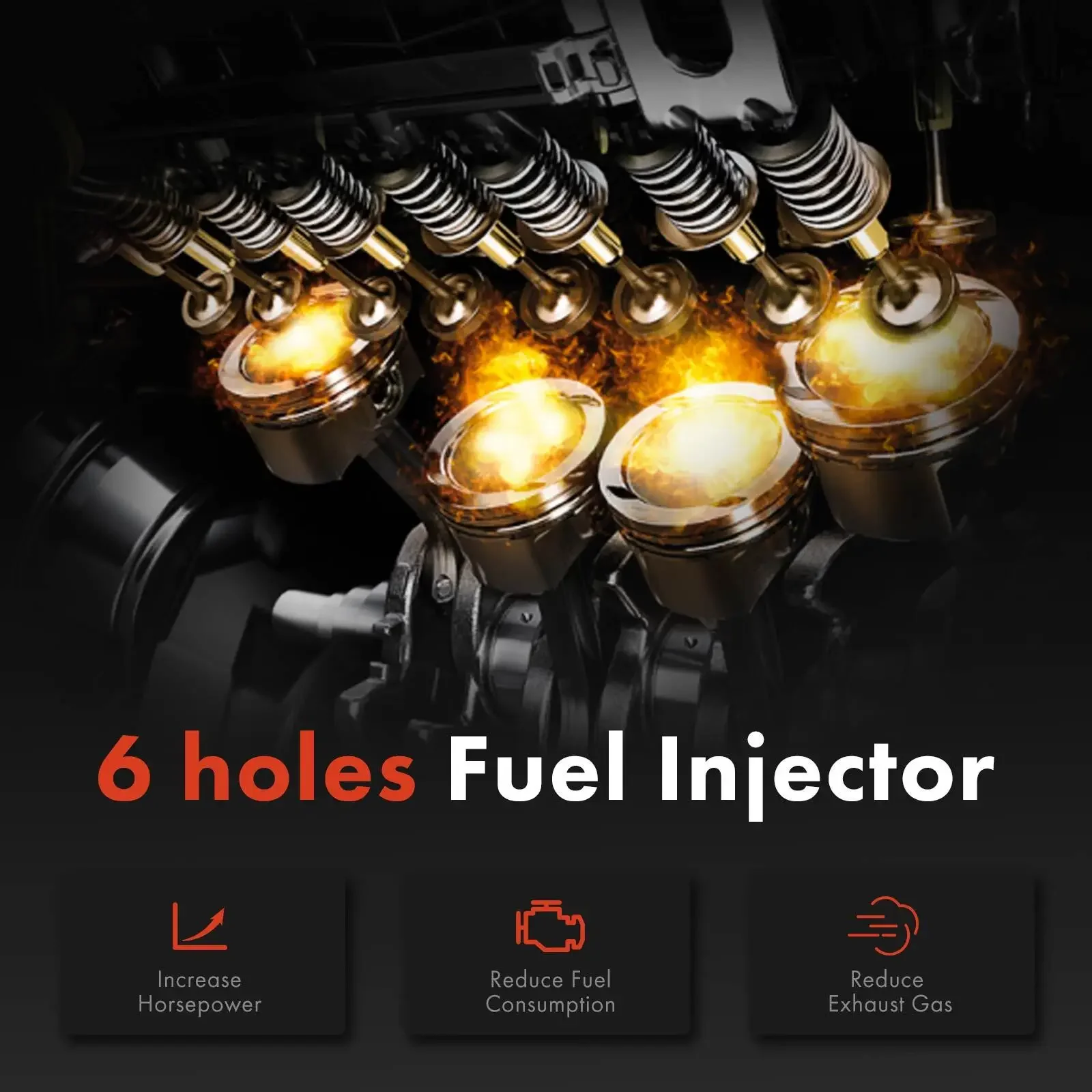 Inyector de combustible de 6 uds para Chevy Malibu Camaro Buick Regal Pontiac Firebird Olds 17120262 17103007