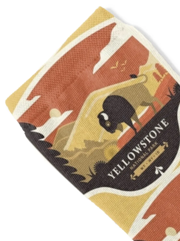 Yellowstone National Park Socks cartoon happy cute floral Socks Men Women's