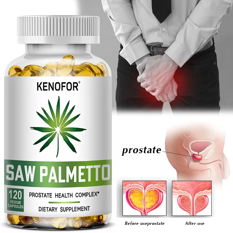 Prostate Saw Palmetto Supplement Men\'s Prostate Health Support Size Supports Urinary Relief Bladder Control Promotes Hair Growth