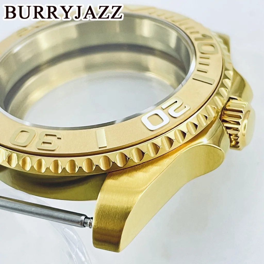 Burryjazz 40มม. Sub GMT เคส NH35 NH36 NH38 NH34 NH70 NH72 ETA2824 PT5000เคสแซฟไฟร์ดอกสว่านหัวเพชรอลูมิเนียม