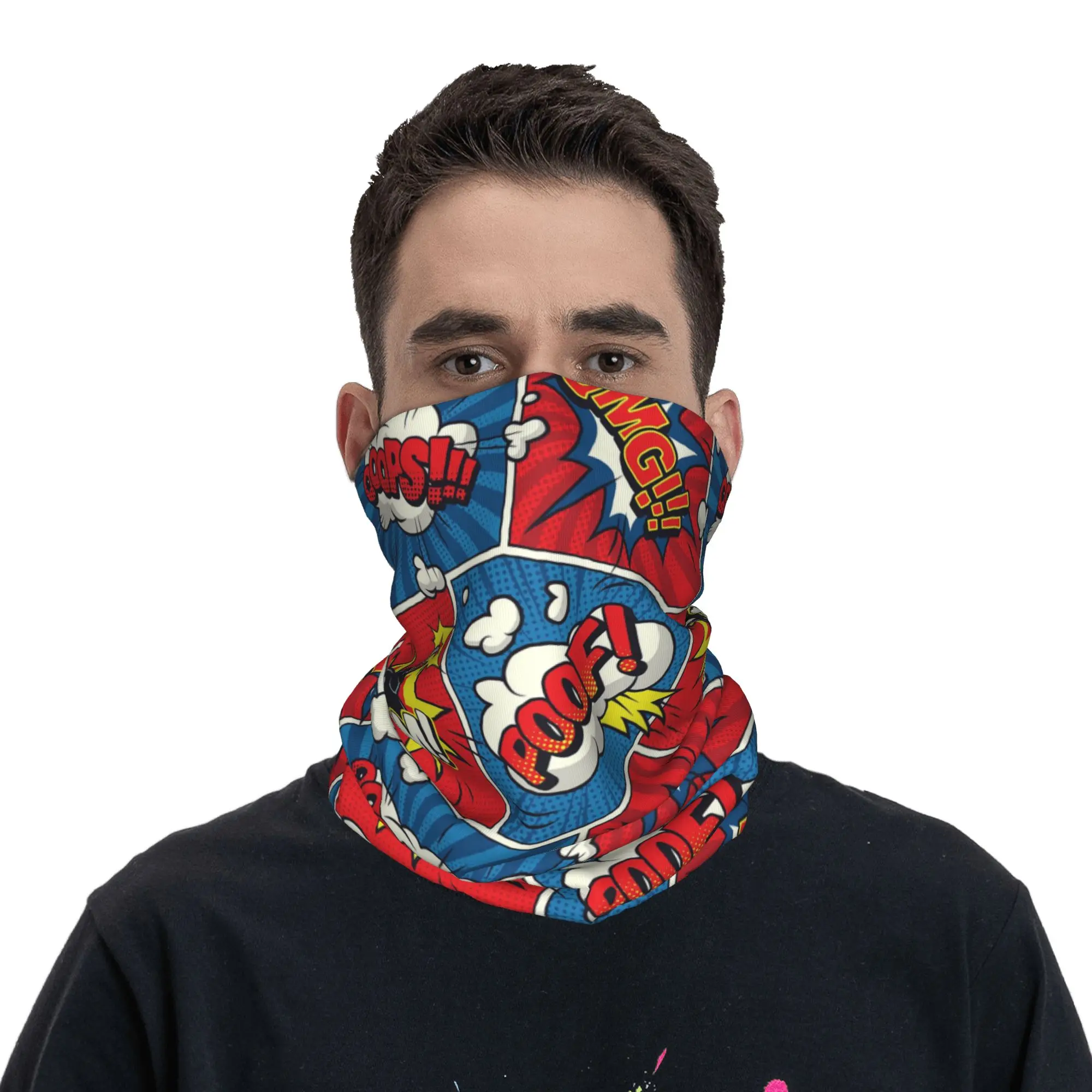 

Pop Comic Book Empire Bandana Neck Cover Printed Magic Scarf Face Mask Cycling Unisex Adult Washable