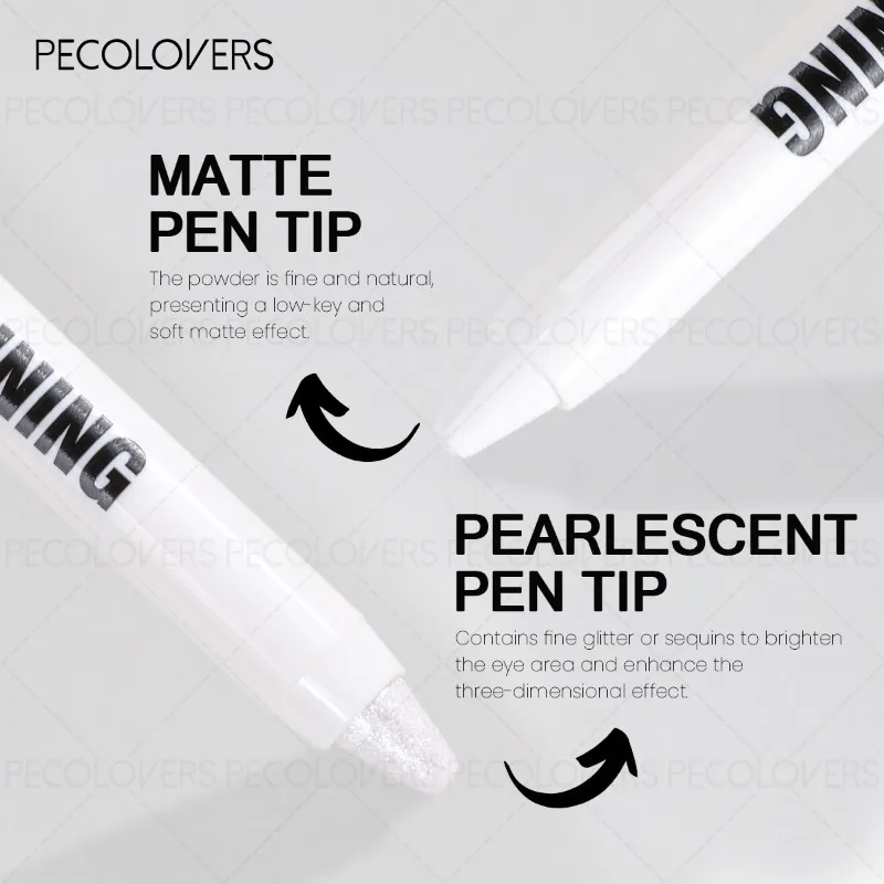 ブライトニングアイハイライター、ホワイトチューブアイシャドウペン、高演色、防水、防汗、アイコスメ