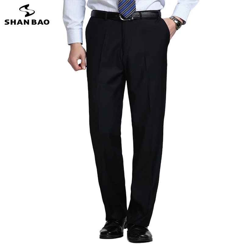 5XL 6XL 7XL 8XL 9XL Plus Size Pure Color Suit Pants 2022 Classic Brand Business Casual Straight Loose Men\'s Pants Navy Blue