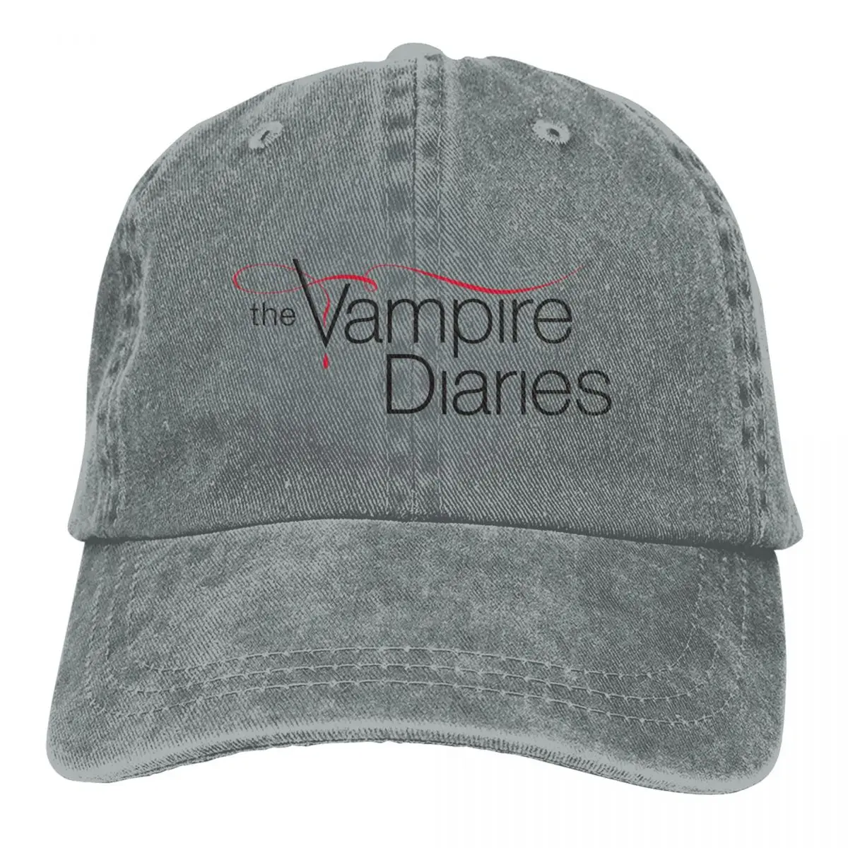 Fashion The Vampire Diaries Logo Baseball Caps Unisex Distressed Washed Sun Cap Outdoor Running Golf Hats Cap