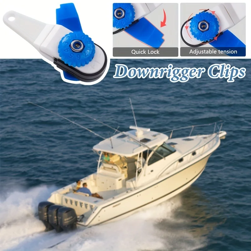 1x Tension Downrigger Outrigger Trolling Release Clips Verstellbarer Hochleistungs-Spannungs-Release-Clip S L Opt für Boot-Kajak-Angeln