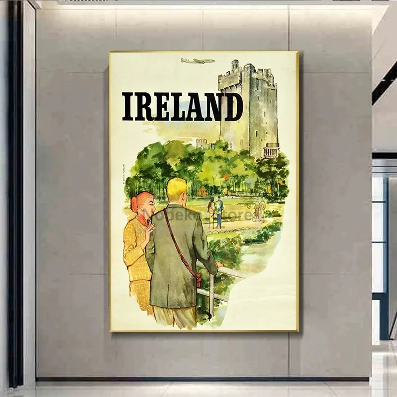 Ireland Vintage Travel Poster Dublin Glengarriff Killarney Poster And Prints Canvas Painting Wall Art Pictures Home Room Decor