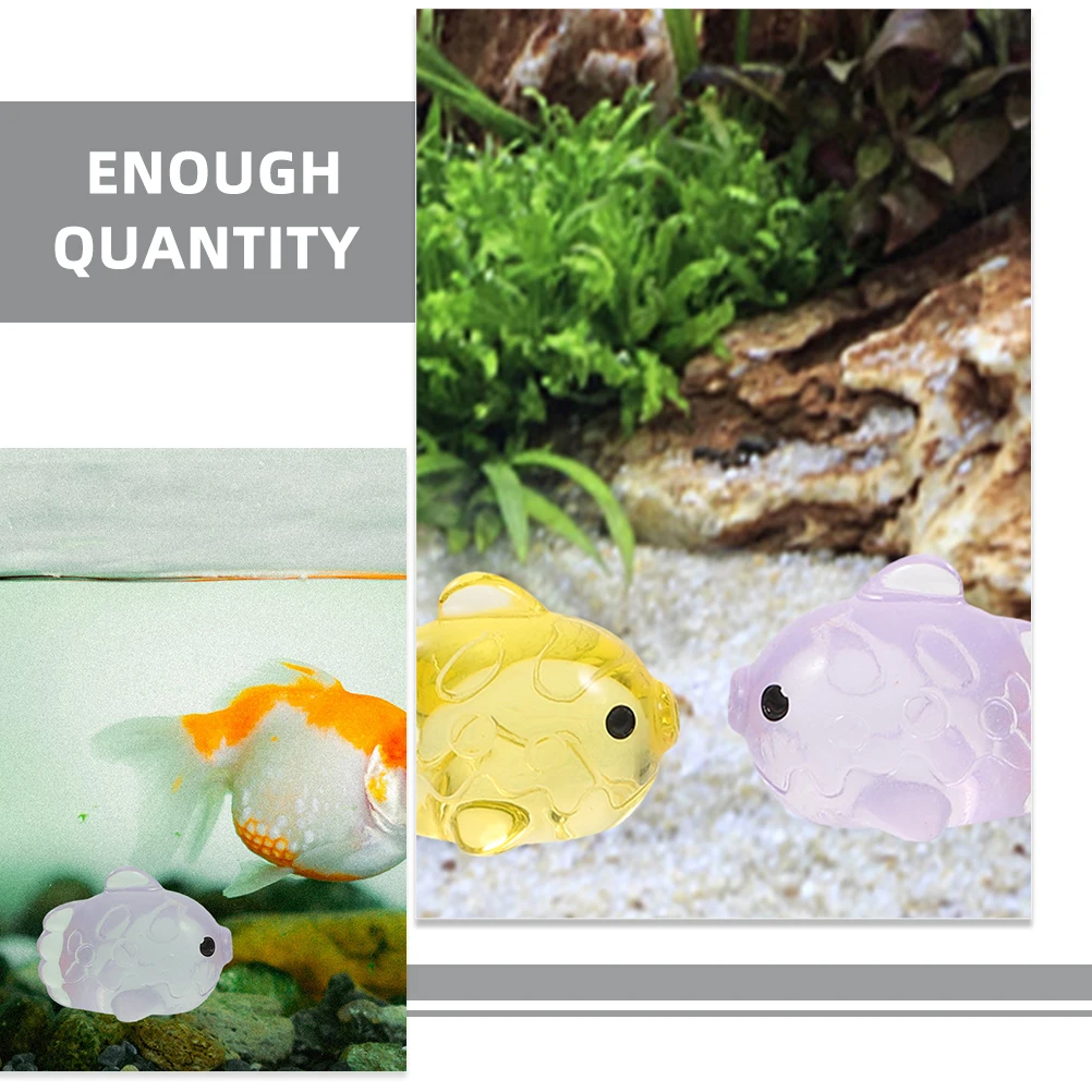 

40Pcs Realistic Mini Resin Fish Ornaments Marine Style Micro Landscape Decorations for Fish Tank Bonsai Car Decor