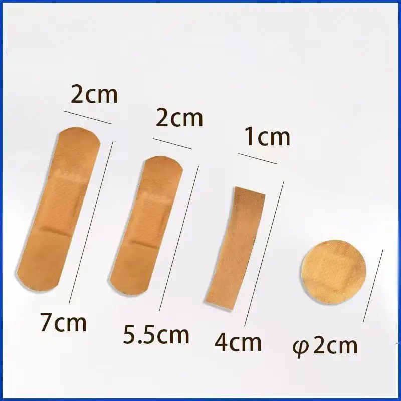 100Pcs/Set Breathable Band Aid for Emergency First Aid Plasters Waterproof Adhesive Badnages Round Strip Shape Dressing Patch