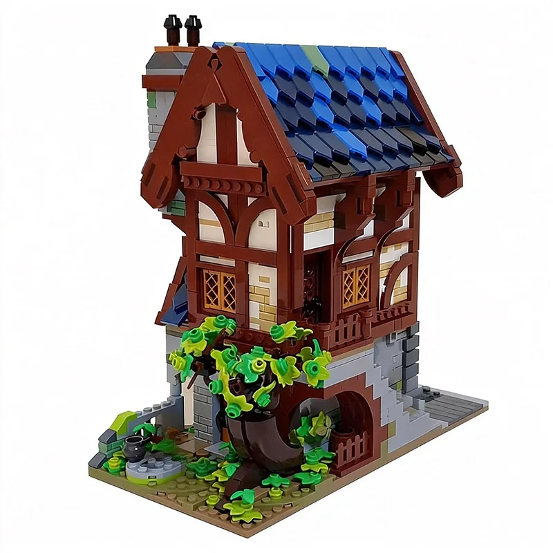 1683 PCS 중세 거리 집 모델 MOC 맞춤형 모듈식 빌딩 블록 기술 창의적인 DIY 장난감 크리스마스 선물