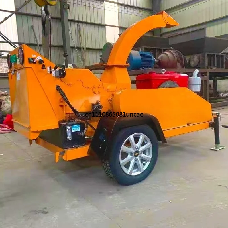 Mobile Small Wood Chipper Wet Dry Dual Use Garden Branch Shredder Forestry Timber Processing Machine