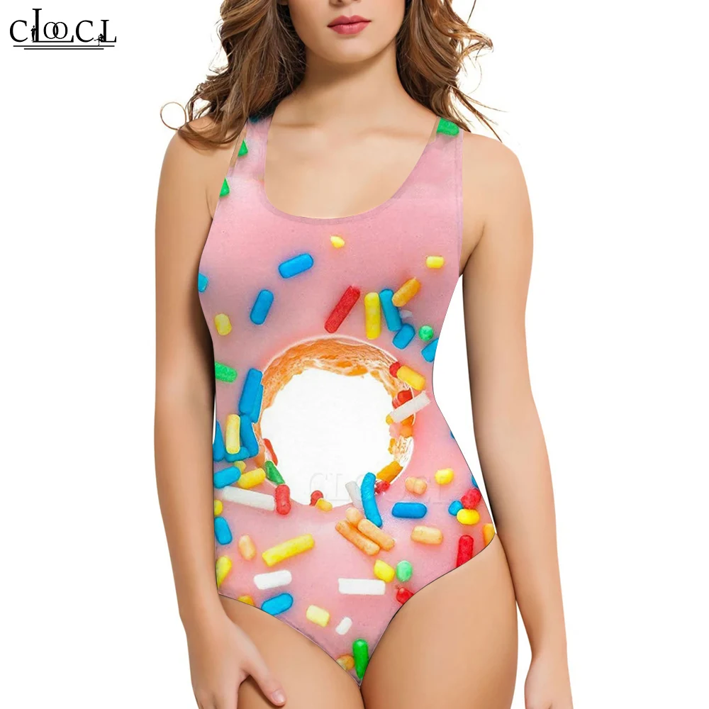 CLOOCL Fashion Ladies Sleeveless Swimsuit Gourmet Pizza 3D One-Piece Swimwear Casual Summer Women Bathing Suit Drop Shipping