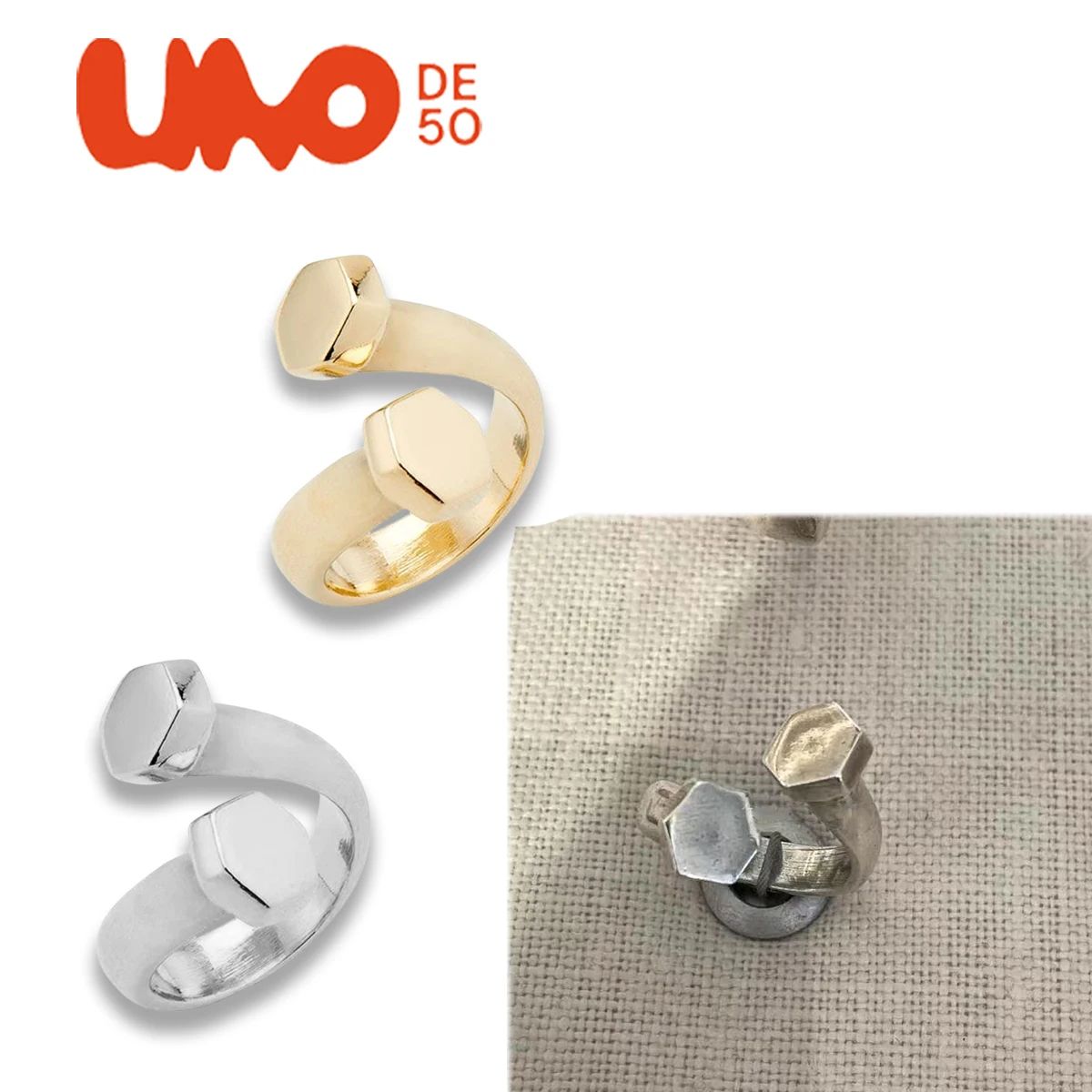 

UNODE50 Ring Spanish niche jewelry, European and American trend, simple horseshoe buckle, exquisite and versatile