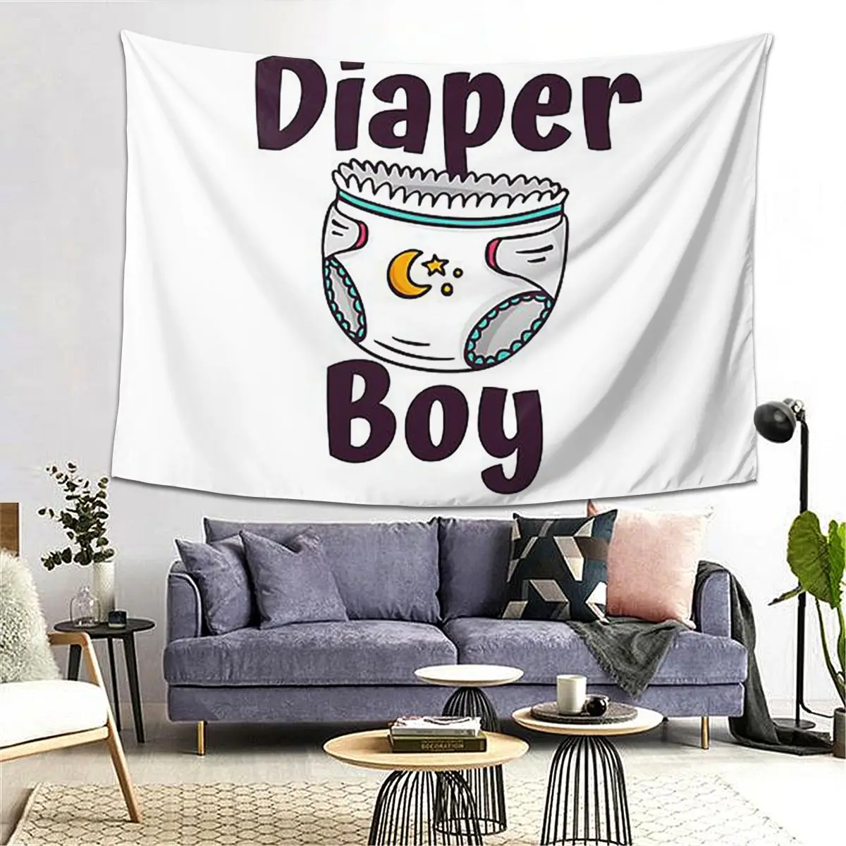 Abdl Diaper Boy Ddlg Adult Baby Diaper Tapestry Art Aesthetic Tapestries for Living Room Bedroom Home Wall Cloth Wall Hanging