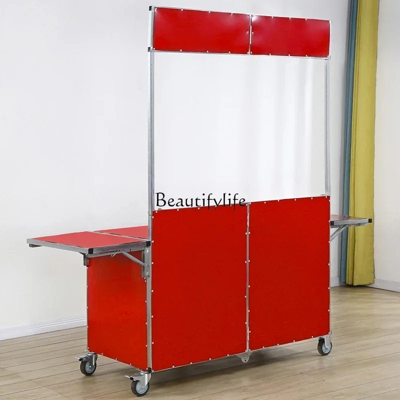 FG11Folding and disassembling pulley multi-functional mobile cart, cold drink stall car promotion table