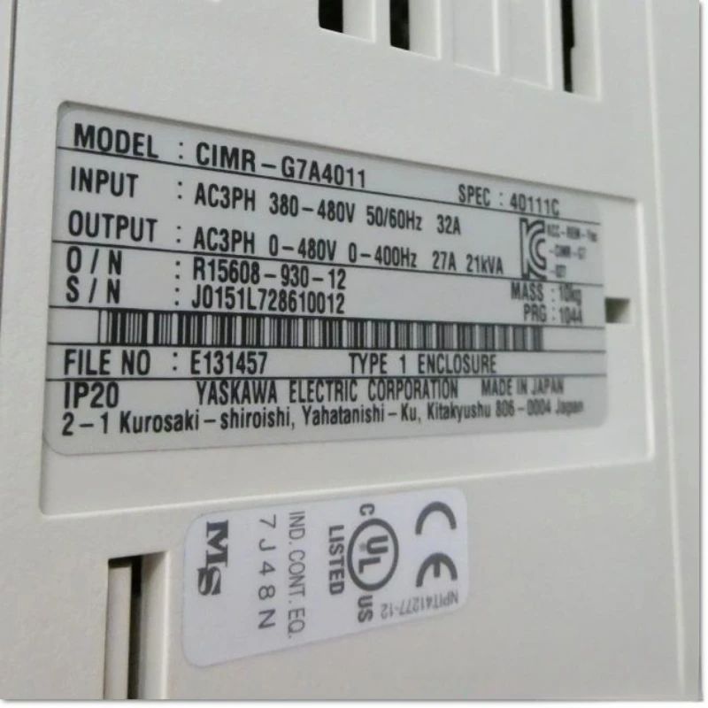 

Новый инвертор Yaskawa CIMR-G7A4011 в коробке, гарантия 1 год на складе