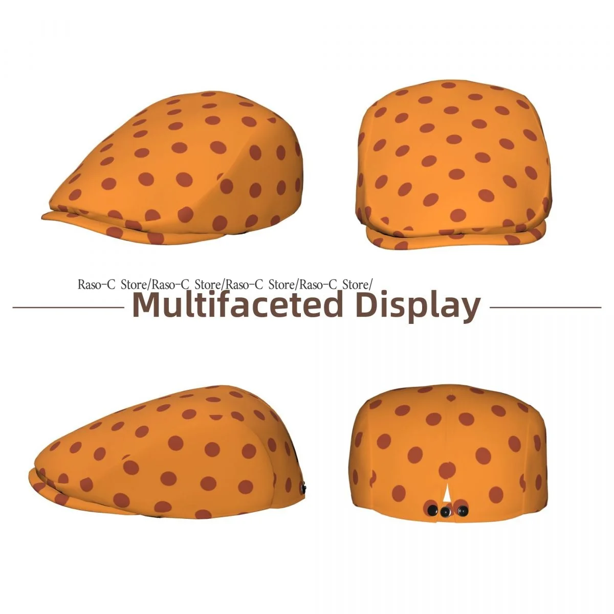 Halloween Polk Dots Pattern Men Women Newsboy Cap Classic Forward Hat Ivy Flat Cap Daily Hat