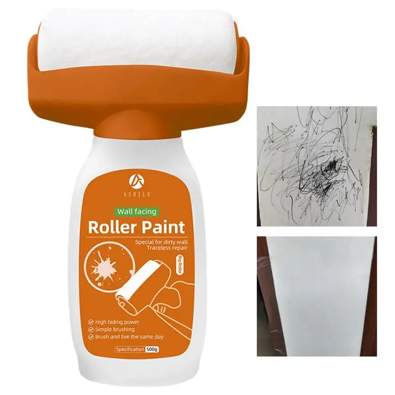 Portátil Touch up Paint Roller Wall Repair Brush Household Banheiro Cozinha Sala de Estar wc Quarto