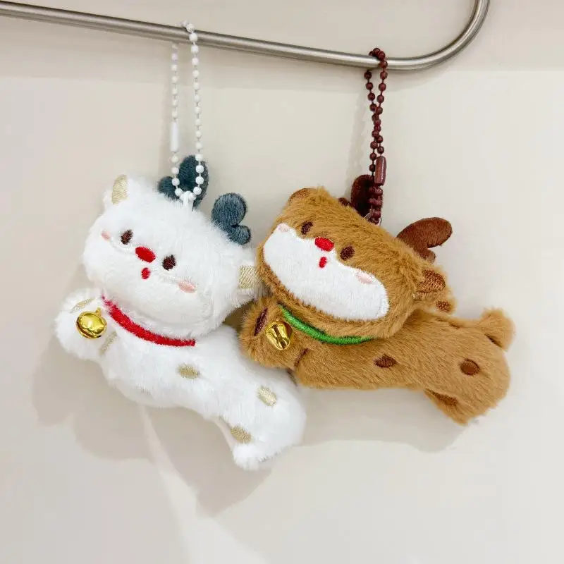 พวงกุญแจตุ๊กตาซานตาคลอสการ์ตูนน่ารัก ต้นคริสต์มาส ของเล่นตุ๊กตาคริสต์มาสแสนน่ารัก ของตกแต่งกระเป๋าเป้ ของขวัญ