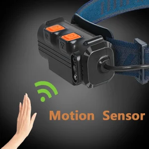 COB+XPG LED Head Lamp Sensor Headlamp Flashlight USB Rechargeable Head Torch 6 Lighting Modes Head Light with Built-in Battery