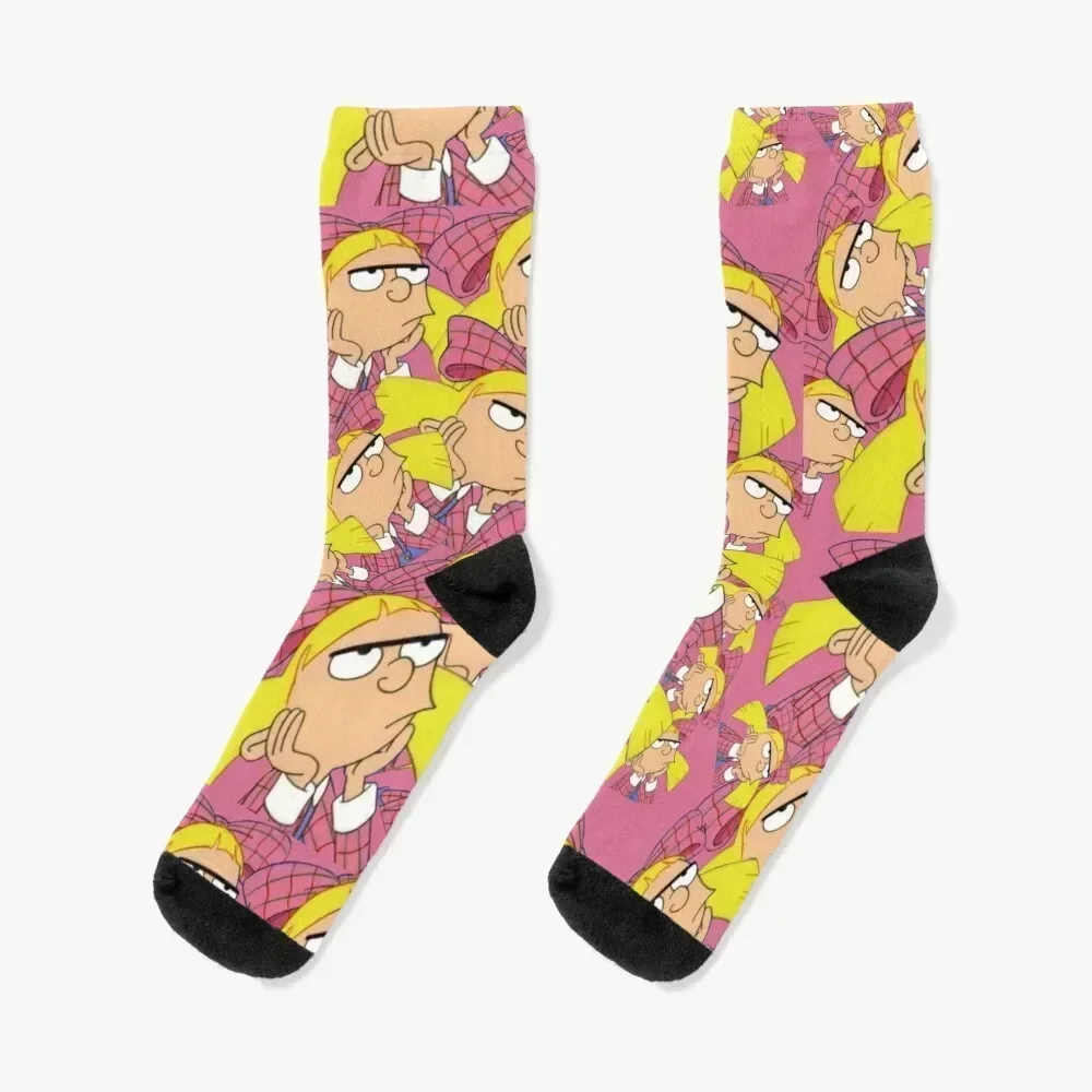 

helga pataki Socks cartoon Stockings football Thermal man winter Men's Socks Luxury Women's