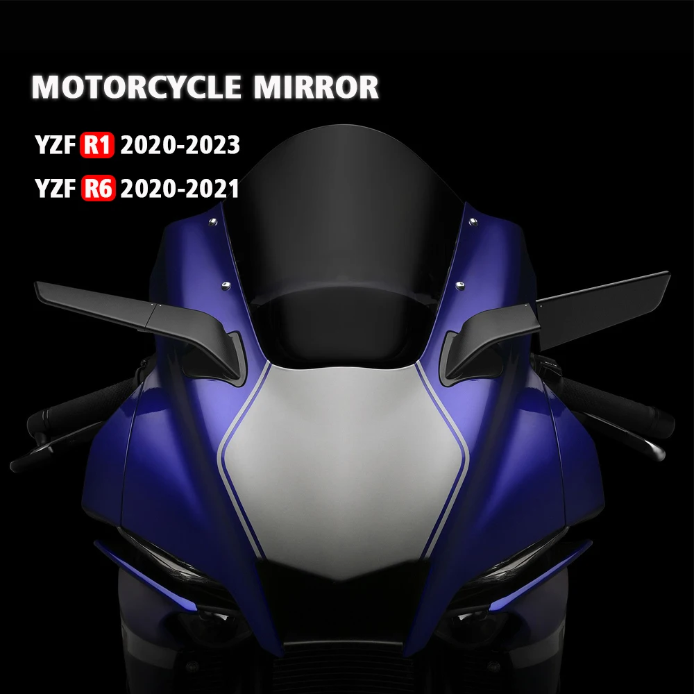 

YZF R6 2021 Mirror For YAHAMA YZF R1 2023 Motorcycle Side Mirrors Modified Wind Wing Adjustable Rotating Rearview Mirror