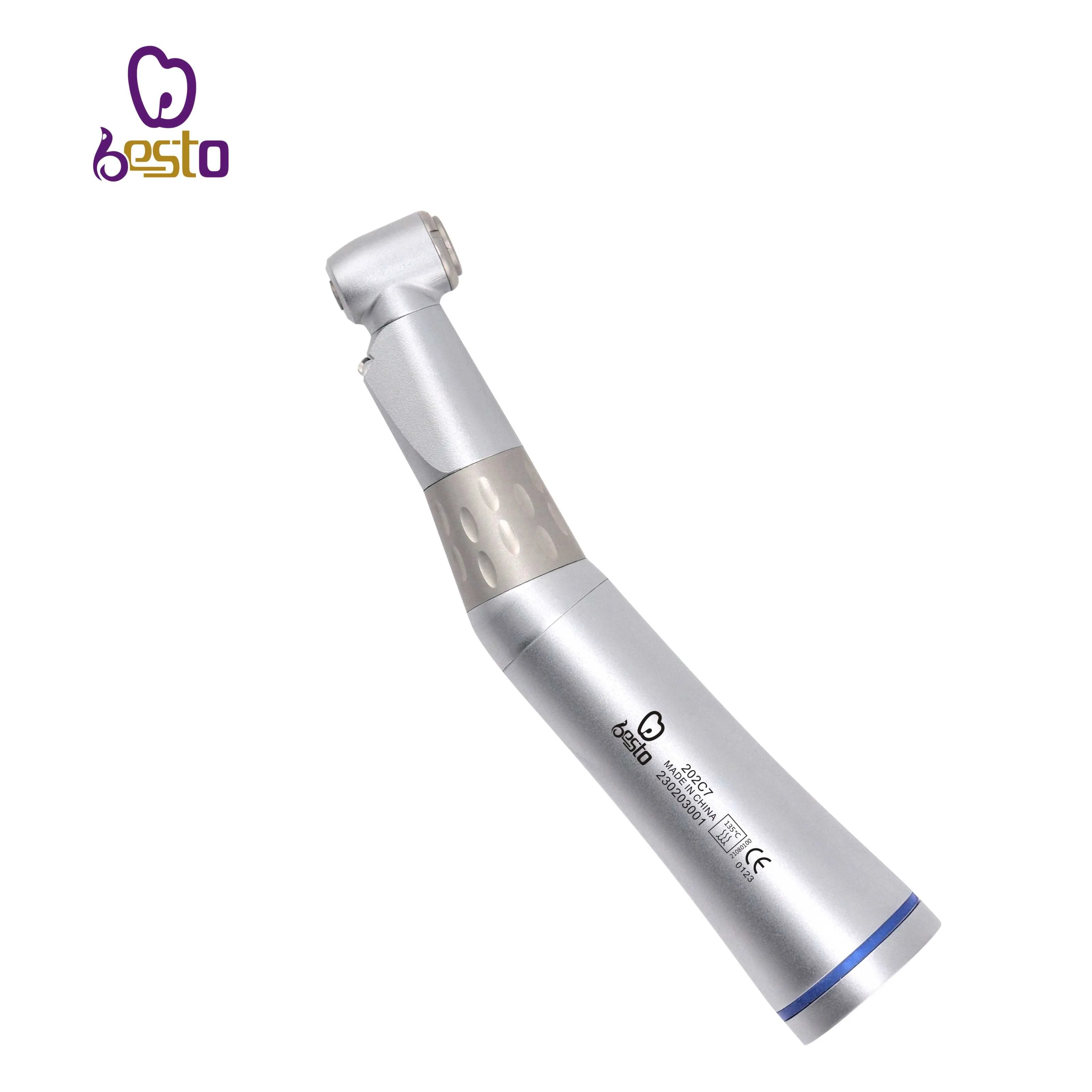 Besto den tal 1:1 LED E-generator Handpiece Contra Angle Push Button Low Speed Handpiece  Inner Water Spray Contra Angle