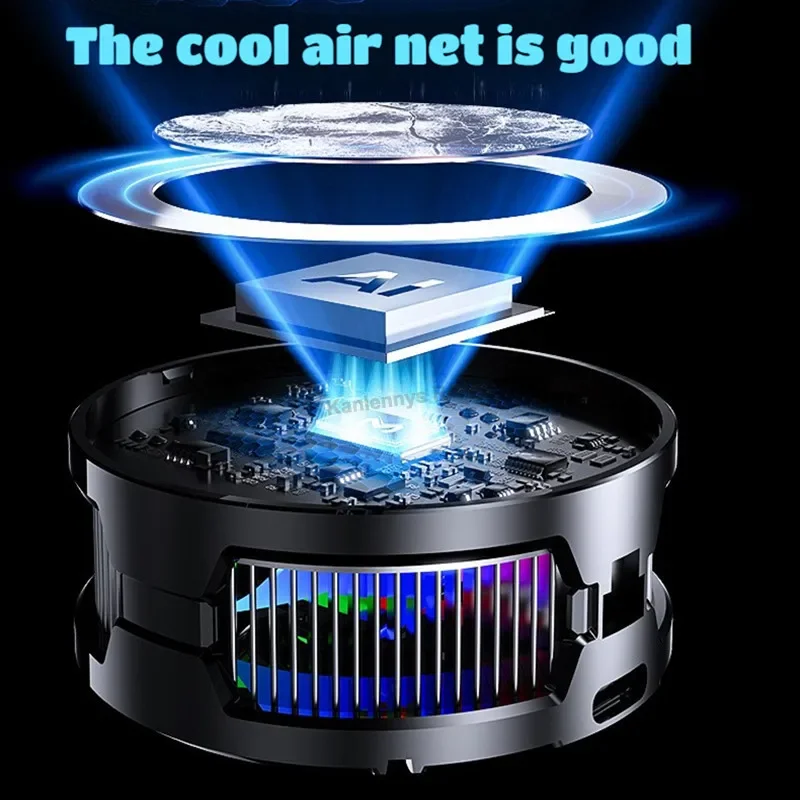 MEMO CX15 الهاتف المحمول PUBG لعبة برودة أشباه الموصلات AI التحكم في درجة الحرارة مع ضوء RGB المغناطيسي الخلفي كليب التبريد المبرد