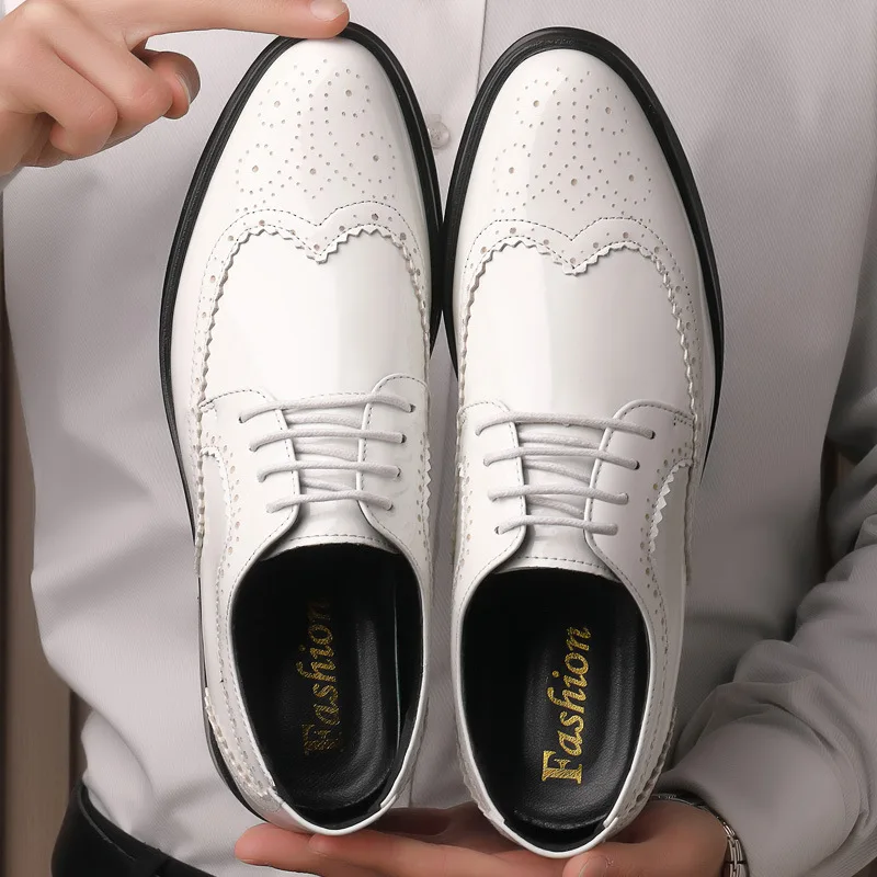 

Men Oxford Shoes Luxury Leather Brogue Shoes Male Classic Business Formal Shoes High Quality Handcrafted Men Party Wedding Shoe