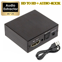 2025 4K x 2K Video Audio Extractor HD-Compatible to 3.5MM Audio Converter SPDIF Optical TOSLINK Stereo Out Splitter Adapter