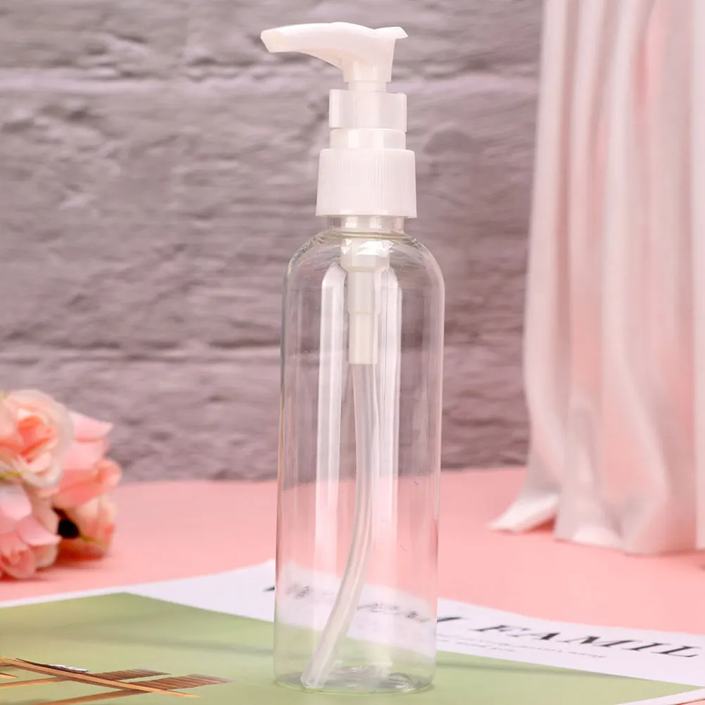

4 Pcs White Travel Bottles Pump Lotion Containers Head Lotion Containers Empty Mini Leak Proof Storage